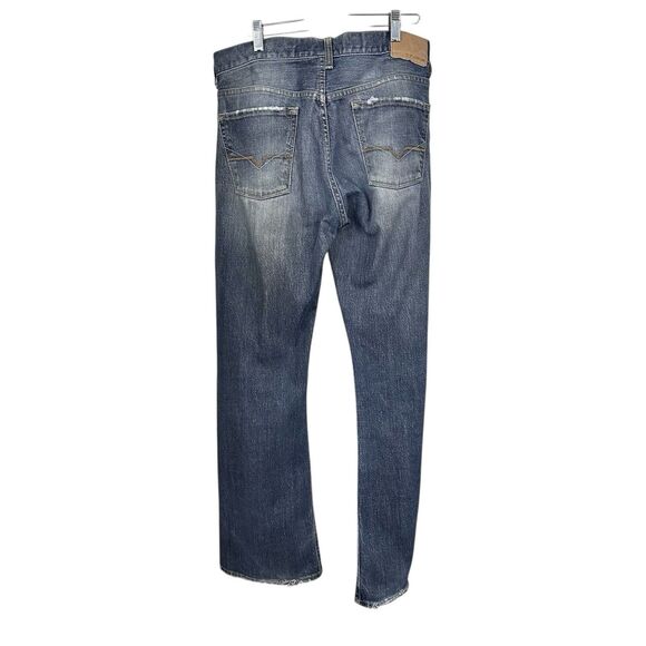 Guess Men 31 X 32 Cliff Boot Cut Jeans Distressed Denim Y2K Casual Grunge Ripped - Picture 6 of 9